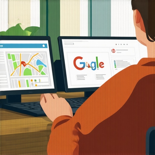 Deep Dive into Local SEO Strategies Person analyzing local SEO and Google Maps analytics on a laptop.