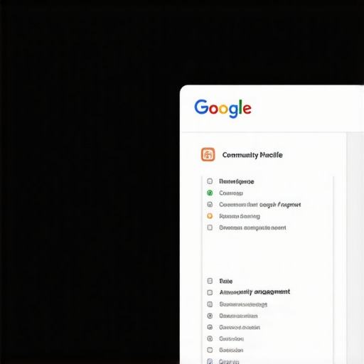 Local Business Optimization with Schema Markup Business owner applying schema markup and engaging with community for local SEO