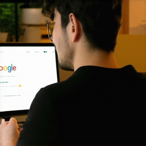 Business owner editing Google Business Profile on computer