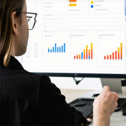 Analyzing Local Citation Data for Better Rankings Business owner analyzing citation and profile data on a computer