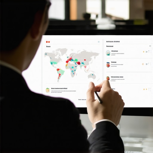 Businessman working on local SEO and updating Google Maps profile on his computer.