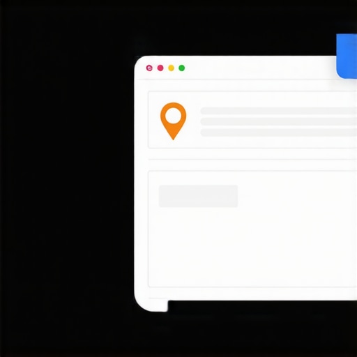 Google My Business dashboard with map pin adjustment interface