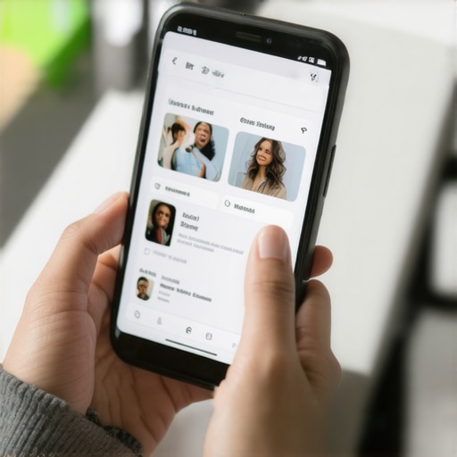 Person interacting with a business listing on a smartphone, highlighting local signal tactics.