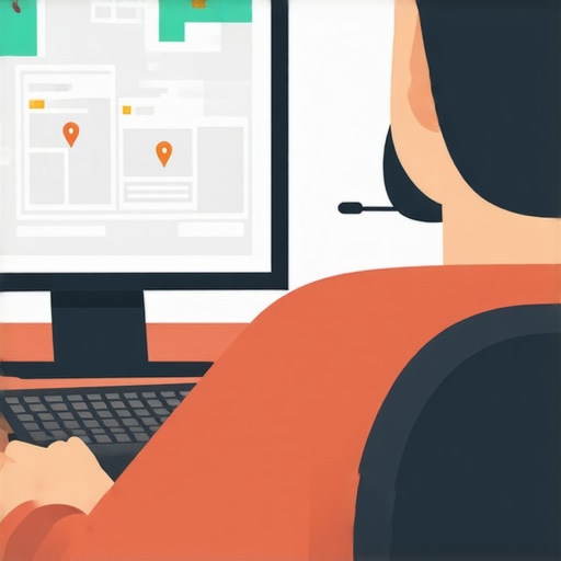 Person analyzing local SEO metrics on a laptop with maps and graphs