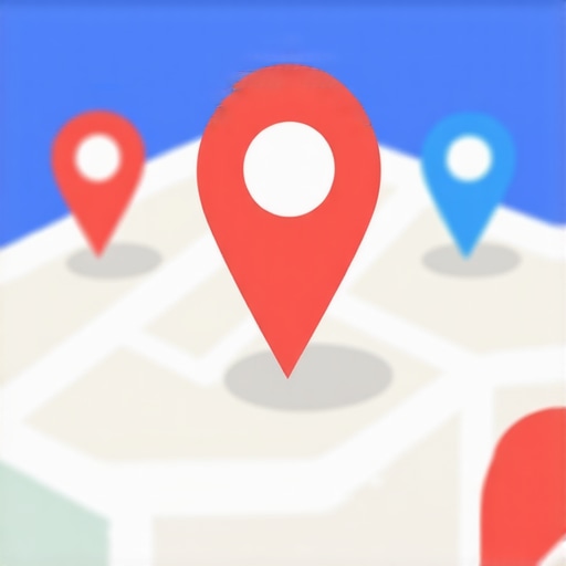 Optimizing Google Map Pin Visibility Map with business pin being optimized for instant visibility