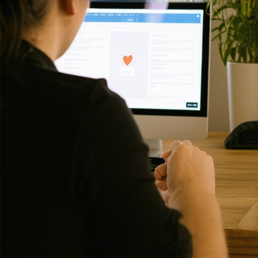 Business owner updating GMB profile to enhance local map visibility.