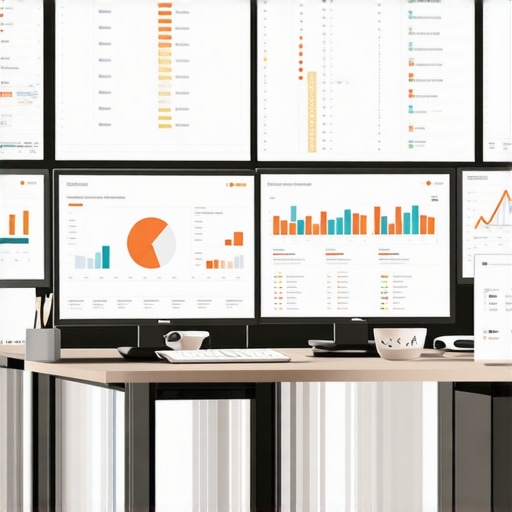 SEO Tools in Action A workspace setup showcasing various SEO tools on computer screens for local business rankings.