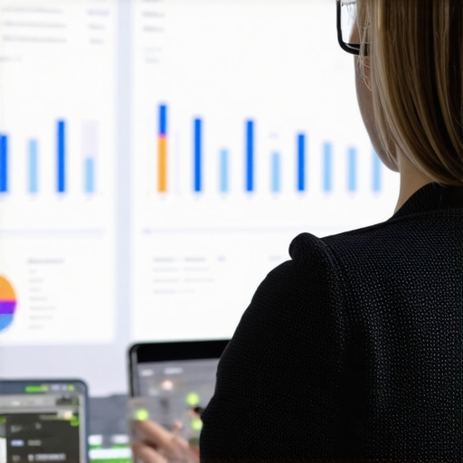 A person analyzing local SEO performance metrics on a laptop.