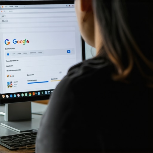 Business owner editing Google Business Profile on computer