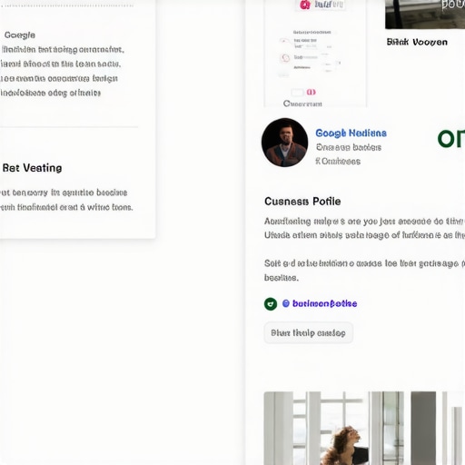Google Business Profile interface with editing options and new photos
