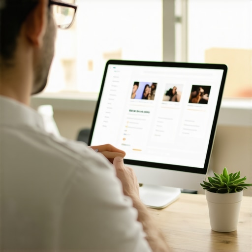 Business owner editing Google profile to boost local search visibility