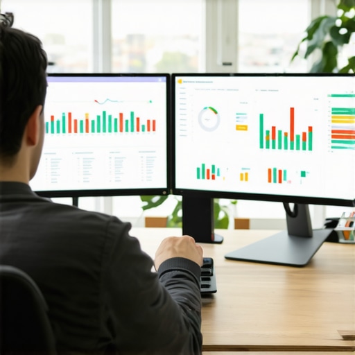 Analyzing Local SEO Data for Maintenance and Scaling Marketing professional reviewing SEO performance dashboards on computers